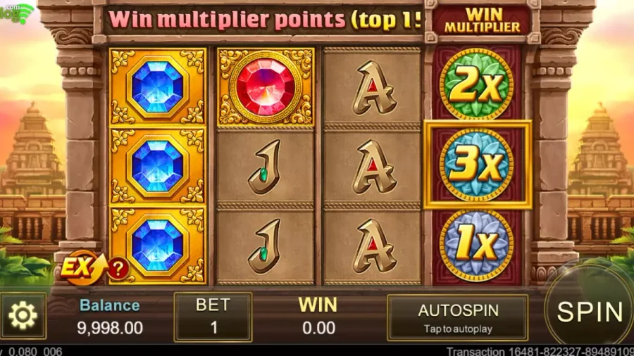 Hit frequency statistical graph comparing standard multiplier hits versus rare 500x triggers in Fortune Gems