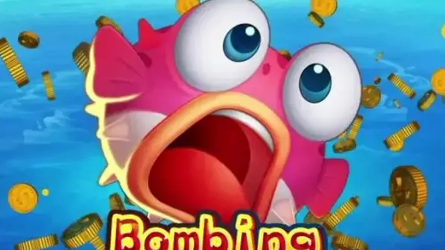 Game selection grid displaying Mega Fishing, Jackpot Fishing, Happy Fishing, and Dinosaur Tycoon