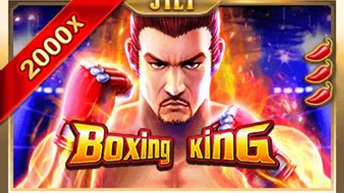 Boxing King sports combat slot machine featuring championship belt scatters and combo streak multipliers