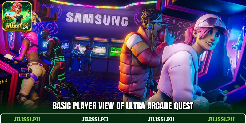 Basic player view of Ultra Arcade Quest Basic player view of Ultra Arcade Quest