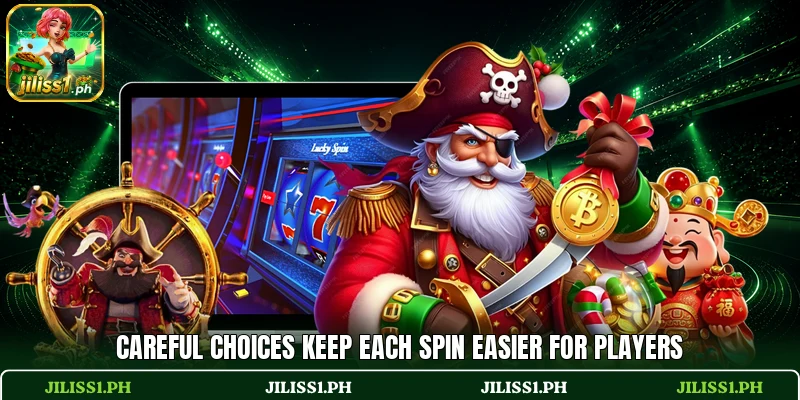 Careful choices keep each spin easier for players Careful choices keep each spin easier for players