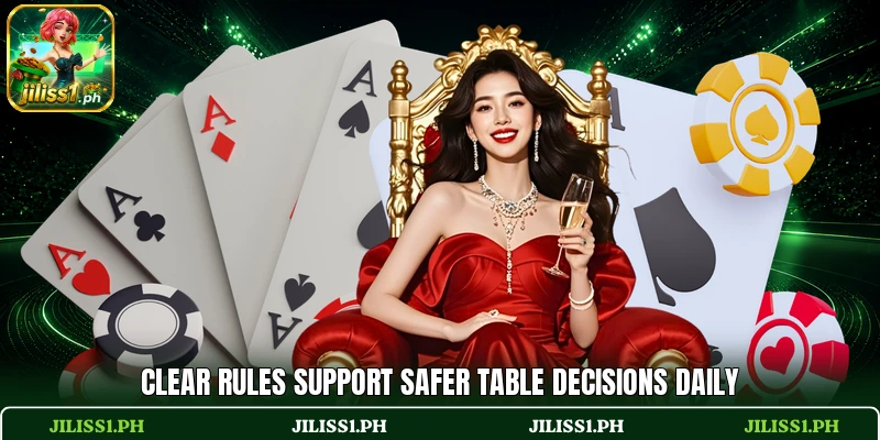 Clear rules support safer table decisions daily Clear rules support safer table decisions daily