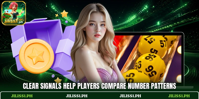 Clear signals help players compare number patterns Clear signals help players compare number patterns