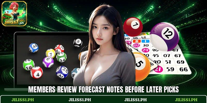 Members review forecast notes before later picks
