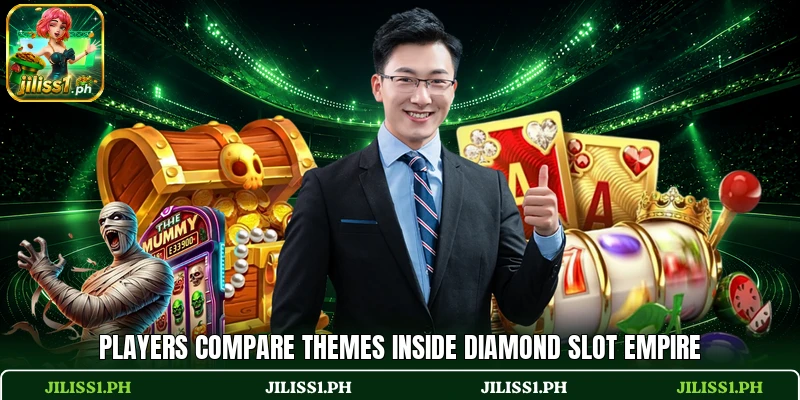 Players compare themes inside Diamond Slot Empire