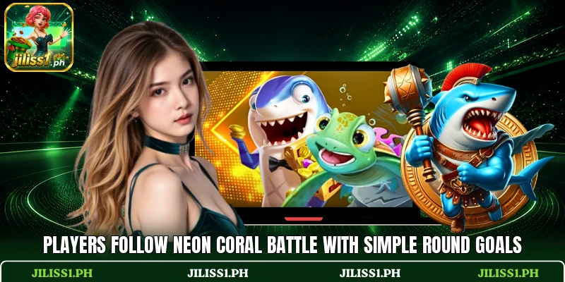 Players follow Neon Coral Battle with simple round goals Players follow Neon Coral Battle with simple round goals