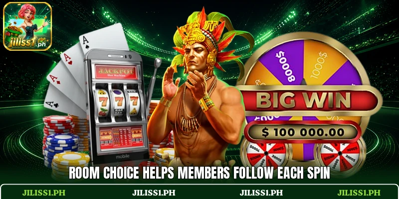 Room choice helps members follow each spin